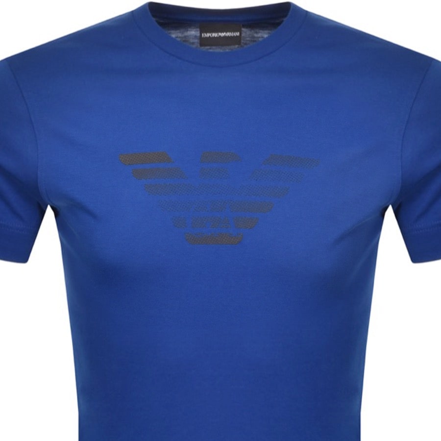 Alternative Image for ProductEmporio Armani Crew Neck Logo T Shirt Blue2